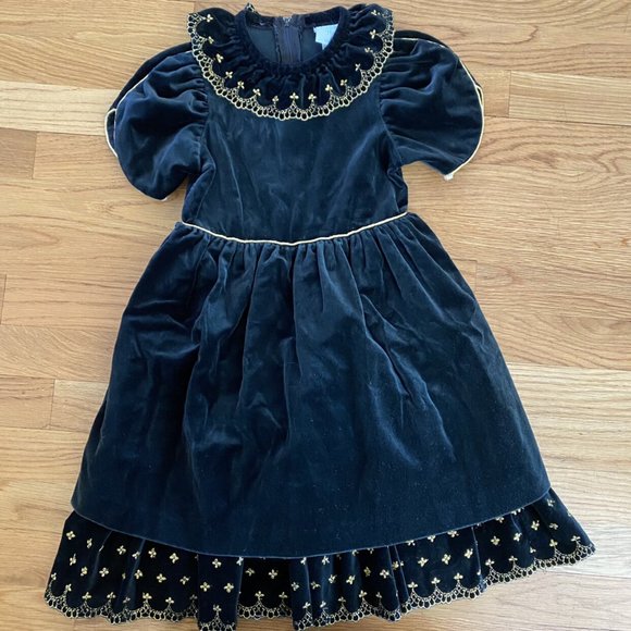 The Childrens Hour Other - The Childrens Hour 4 Black Velvet Dress